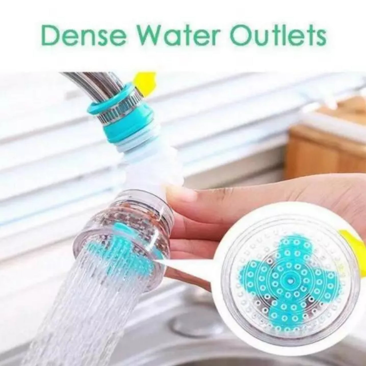 Fan Faucet 360 Degree Rotatable Spray Head Tap Faucet Filter Nozzle for Kitchen