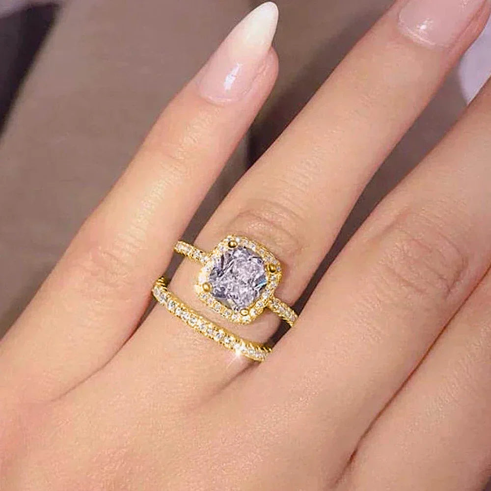 Set of 14 Imported Ring Set (14 Styles 925 sterling silver designer Rings Set Round Cut Wedding Rings For Women Fashion Engagement Rings Jewelry personalized)