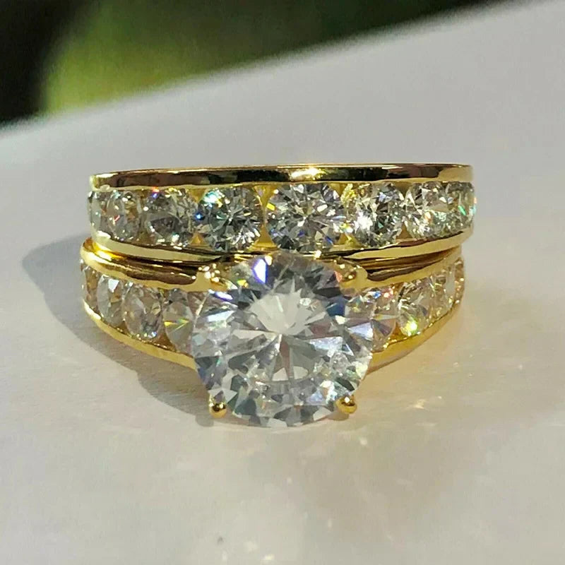 Set of 14 Imported Ring Set (14 Styles 925 sterling silver designer Rings Set Round Cut Wedding Rings For Women Fashion Engagement Rings Jewelry personalized)