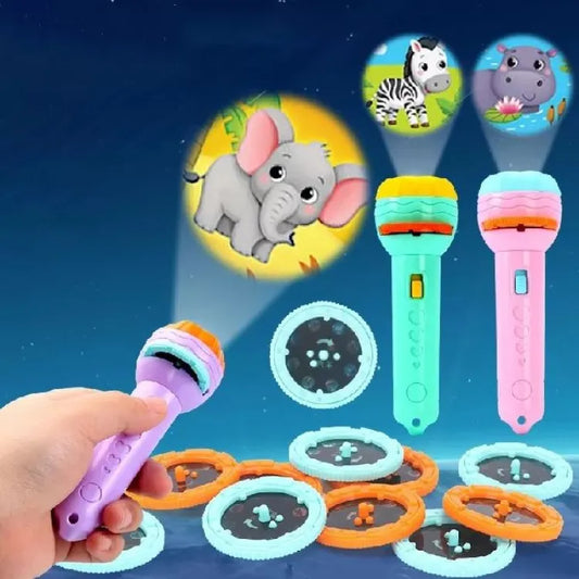 Hot Selling Projector Flashlight for Kids Early Childhood Educational Toy Birthday Gift Projector Torch for kids Multicolor