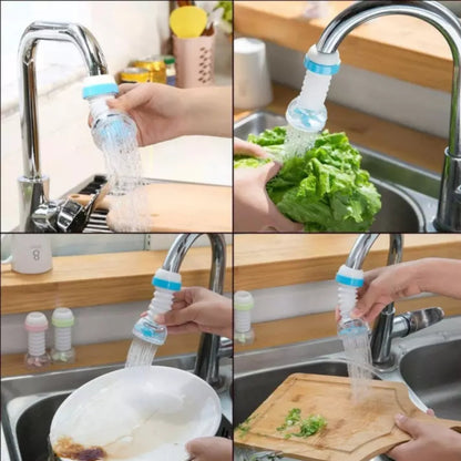 Fan Faucet 360 Degree Rotatable Spray Head Tap Faucet Filter Nozzle for Kitchen
