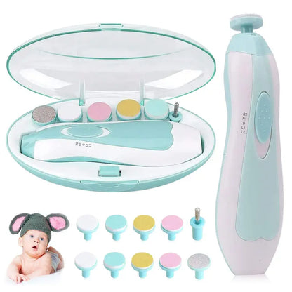"Vechase 6-in-1 Portable Electric Baby Nail Trimmer: Safe, LED-Lit Infant Manicure & Pedicure Clipper"