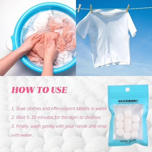 China Imported 10pcs Effervescent Clothes Stain Remover Tablets