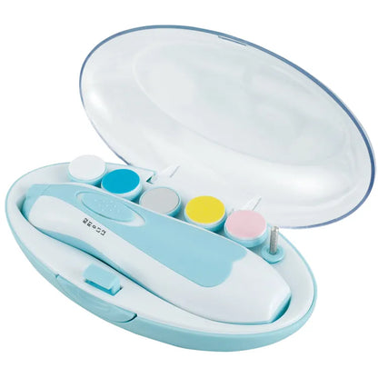 "Vechase 6-in-1 Portable Electric Baby Nail Trimmer: Safe, LED-Lit Infant Manicure & Pedicure Clipper"